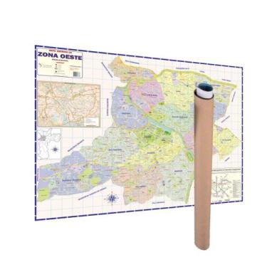 Imagem de Mapa Zona Oeste Da Cidade São Paulo Enrolado Tubo Postal - SPM