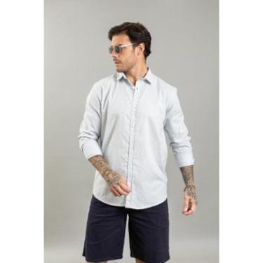 Imagem de Camisa Social Masculina Slim Manga Longa em Linho Dialogo-Masculino