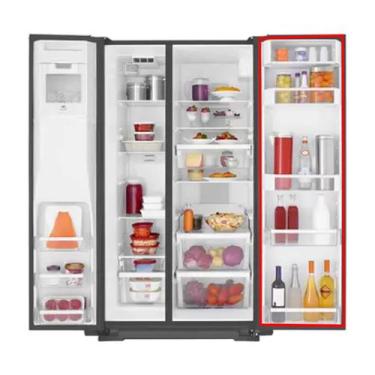 Imagem de Borracha Geladeira Side By Side Para Brastemp Brs70 Brs71 Porta Refrig