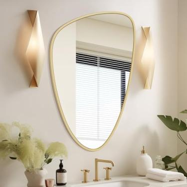 Imagem de WallBeyond Espelho assimétrico, espelho de parede irregular, espelhos de parede decorativos para quarto sala de estar hall de entrada, espelho de parede para decoração moderna de meados do século 78,7