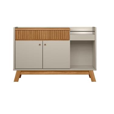 Imagem de Buffet Lucca Retrô Com Bar Linea Brasil Nature Com Off White