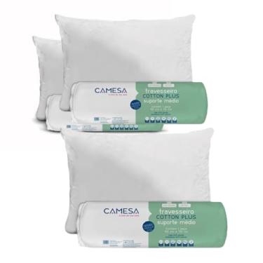 Imagem de Travesseiro Cotton Plus, 50x70 cm, Suporte Médio, Antialérgico, 2 Unidades