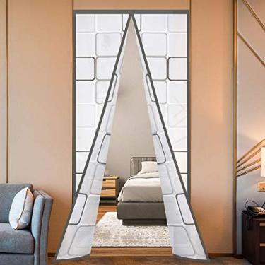 Imagem de Cortina de porta isolada, tela de porta de EVA autovedante magnética térmica, mantém o frio do lado de fora, capa de porta automática para cozinha, quarto, ar condicionado, quarto, sala de ar