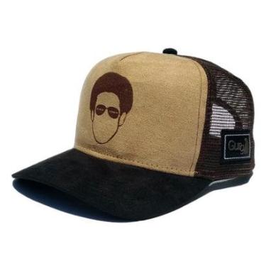 Imagem de Boné Gurg Trucker Americano Aba Curva Black Power Masculino-Masculino
