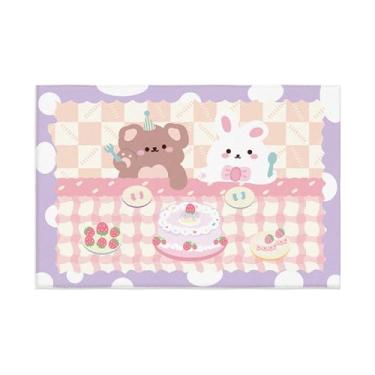 Imagem de HJZSZX Tapete confortável macio lavável quarto tapetes interessante meninas decoração quarto tapete sala de estar sofá lateral tapetes, YY009, J, 300x400CM
