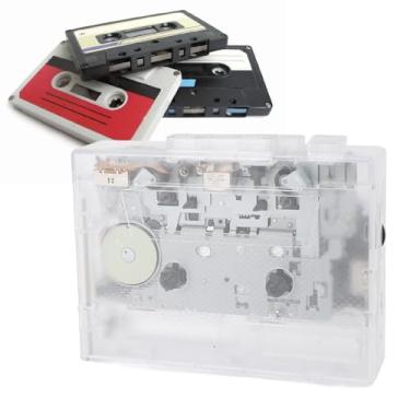 Imagem de Cassete Portátil Player, Conversor de Cassetes Com, Reprodução USB, Rádio FM, para Fitas Vintage, Conversão de MP3 de 320kbps, Material ABS, Transparente, 118x90x30mm