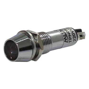 Imagem de Sinaleiro Redondo 8mm 220V Azul Metaltex, Azul