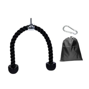 Imagem de Deevoka Twisted puxar para baixo corda bíceps tríceps tensão corda fitness puxe o cabo de cabo para academia de exercício em casa, empurre para baixo, Loop de Elevação de Metal