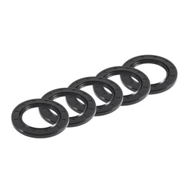 Imagem de REPAIROCK Vedação de óleo universal TC borda dupla W anel de vedação de mola de aço vedação do eixo rotativo 40 x 62 x 5 mm alta pressão NBR borracha preta 5 peças