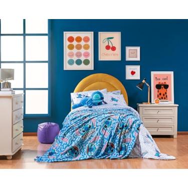 Imagem de Manta Solteiro - 1 Peça Flannel Stitch (Cool)