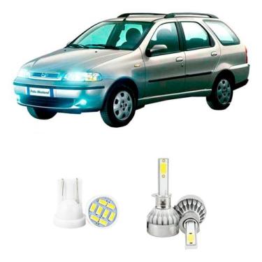 Imagem de Lampada Led Farol Alto Fiat Palio Weekend 2001-2004 20000lm - V10, Bra