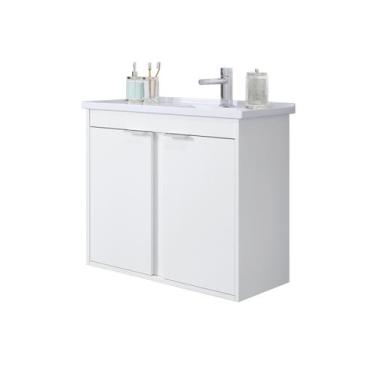 Imagem de Gabinete para Banheiro New Prisma Com puxadores de Alumínio Suspenso B