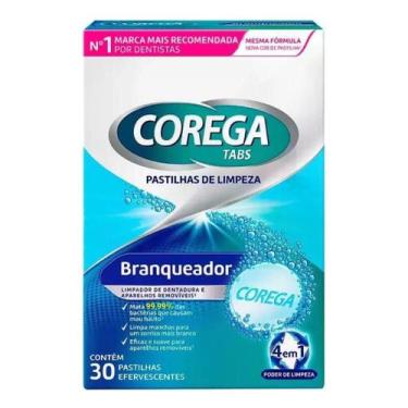 Imagem de Corega Tabs Branqueador Limpador Próteses Com 30 Pastilhas - GSK
