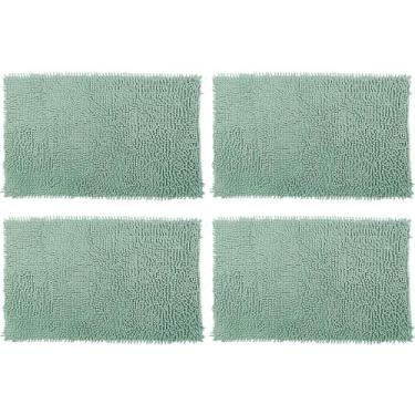 Imagem de Kit 04 Tapete Bolinha 38x58cm - Rozac, Verde água