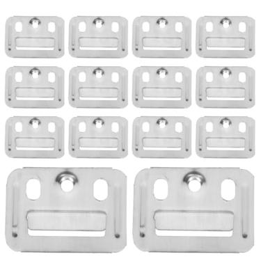 Imagem de Gadpiparty Wpc Fivela de painel de parede 100 peças de aço inoxidável grampo de fivela de painel de parede clipes de substituição para móveis, conectores de fivela de intertravamento resistentes para