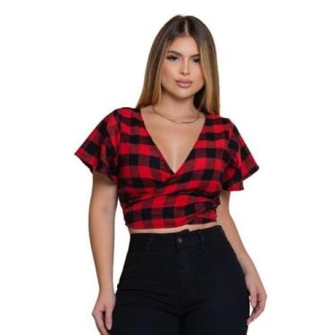 Quadrilha Camisas Femininas Para Festa Junina Xadrez Roupa