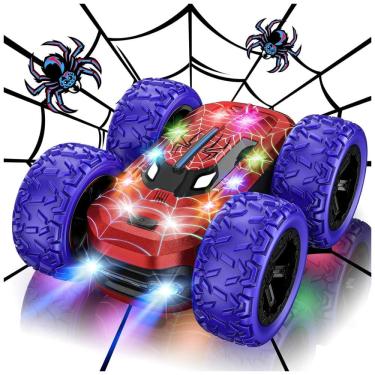 Imagem de Mini Carro de Controle Remoto 4x4 com Luzes LED, Acrobacias 360°, 2.4Ghz, Brinquedo para Meninos, Carro RC para Crianças,Kazswitle