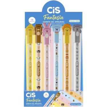 Imagem de Caneta GEL CIS Fantasia Zoo Apagável Display com 18 - Sertic