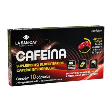 Imagem de Cafeína (10 Cápsulas) - Potente estimulante, aumenta a atividade mental, de alerta e reduz a fadiga