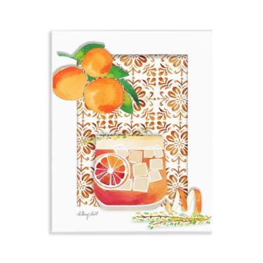 Imagem de Stupell Industries Arte de placa de parede Negroni com padrão mediterrâneo, design de Hillary Holt, 28 x 35 cm