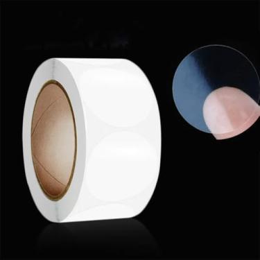 Imagem de 500 peças de adesivos transparentes de 5 cm, envelopes transparentes à prova d'água, selos autoadesivos circulares para embrulho de presente, embalagens, envelope, caixa de cosméticos, bolsa de