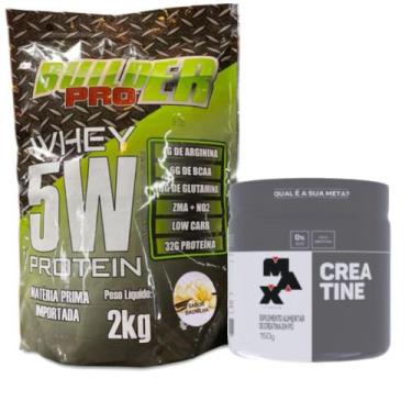Imagem de Whey protein 5w 2kg builder pro + creatina max 150g - MAX TITANIUM, CH