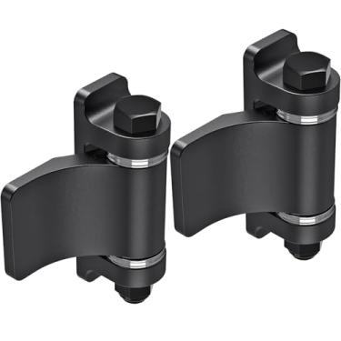 Imagem de Lifeswel Dobradiças resistentes de solda no portão, dobradiças de aço com rolamento espaçador e revestimento de óxido, parafusos removíveis para portas giratórias de metal, calçadas e portões de