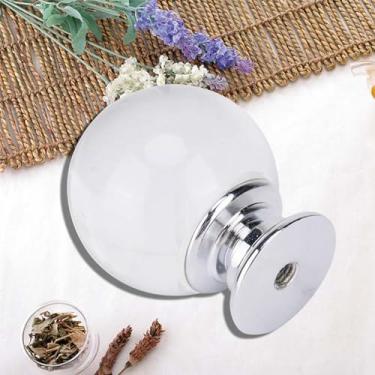 Imagem de Puxador de Gaveta, Alça Em Forma de Bola de Vidro Cristalino, Bonito e Durável, Brilha Sob a Luz, Perfeito para Gaveta, Armário, Botões
