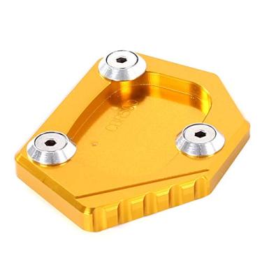 Imagem de Acc-Creativity Placa de extensão de suporte lateral para suporte de pé de motocicleta compatível com CB400 CB650F CBR300R CBR500R NC700S NC700X NM4 CB250F CB500F CB500X (dourado)