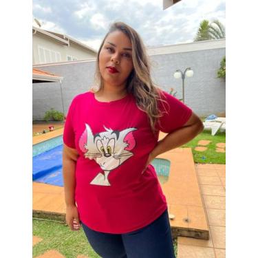 Imagem de T-Shirt Malha Personagem Para Gordinhas Do G1 ao G3 - Wild, Rosa, G3