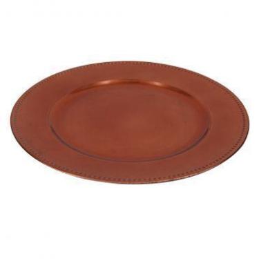 Imagem de Sousplat de plastico bronze 33cm x 2cm - BTC Decor