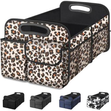 Imagem de Organizador de porta-malas de carro Femuar Waterproof Dobrable Leopard