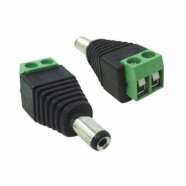 Imagem de Kit Pacote 10 Plug Conector P4 Macho P/ Cftv Câmera Borne. 