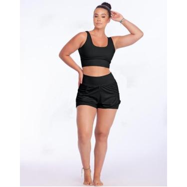 Imagem de Conjunto De Beach Tennis Top E Short Tecido Leve Para Corrida, Bike To