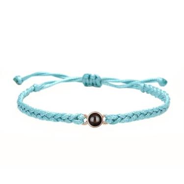 Imagem de Toodoumama Pacote com 2 pulseiras personalizadas com foto para casal, pulseiras personalizadas de identificação feitas à mão com imagem interna, presentes de memorial para o ente querido, One Size