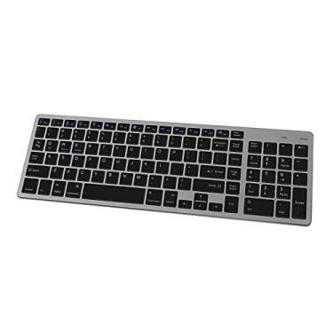 Imagem de AsrMyjcx Teclado Compacto com Fio, Fino E Plano, 90% de Ruído, com Teclado Numérico para, IOS, Android, Celulares, PC, Desktop E Notebook, Preto