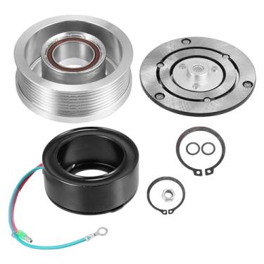 Imagem de X AUTOHAUX 1 conjunto de kit de embreagem de compressor AC bobina de polia montagem de compressores de reparo de automóveis para Honda Fit 1.5L 2009-2014