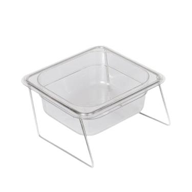 Imagem de Generic Tigela elevada para gatos e cachorros, alimentador com tigela de acrílico com inclinação de 15° para gatos e filhotes, suporte antiderramamento de aço, Tigela única