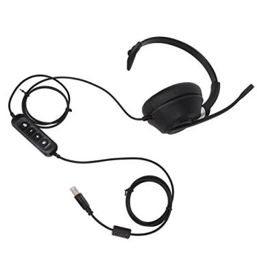 Imagem de Fone de Ouvido Monofônico para Telefone, Fone de Ouvido USB Office Ajuste de Volume Microfone Mudo para Telemarketing para Casa para PCs