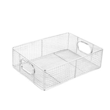 Imagem de ＫＬＫＣＭＳ Filtro de malha retangular de aço inoxidável para fritar, reutilizável, para fritar, servir alimentos, mesa, festa