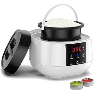 Imagem de Derretedor De Cera De Cera De Vela Elétrica Para Fabricação De Velas, Presente Diy Para Mulheres Homens, Kit De Fabricação De Velas Diy Com Display De Temperatura Led Suprimen, White