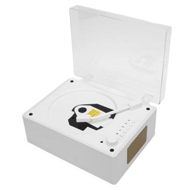 Imagem de VBESTLIFE CD Player de Desktop Vintage Com Alto -falantes, CD Player de Mala retrô Recarregável Portátil para Casa, Bluetooth 5.0, Flash USB, aux (Cor de grão de madeira branca)