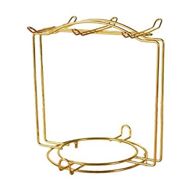 Imagem de AFXGUSD Suporte de Ferro para Copos E Pires, Durável, Universal, para Canecas, Copos de Vidro, Prato, Escorredor de Pratos, Suporte para Canecas, Enfeite de M, dourado, Tamanho real