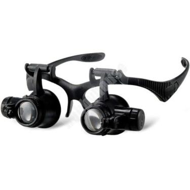 Imagem de Oculos Lupa 20x Profissional Luz Lente De Aumento Para Reparo Joias Eletronica Relogios