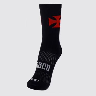 Imagem de Meia Vasco Performance Feminina Preta, Vermelha e Branca - Rikam, 34-3