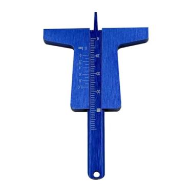 Imagem de Generic Medidor de profundidade de sulco de pneu de carro, medidor de desgaste de pneu universal, fácil de usar para SUV, maioria dos modelos de carros, Azul