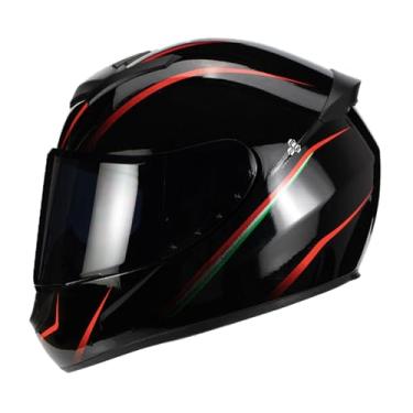 Imagem de Mqetly Capacete Capacete com Viseira Confortável para Viagens em Motocross Forro Removível E Lavável Equipamento de Proteção para Motocicletas, M