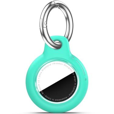 Imagem de Suporte de Airtags à prova d'água com chaveiro Apple AirTags, capa rígida de PC Air Tag, suporte para etiquetas antiarranhões e choques, chaveiros e chaveiros masculinos e femininos, para cachorro