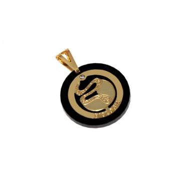 Imagem de Pingente Biologia Profissão Curso Biólogo Folheado 18k