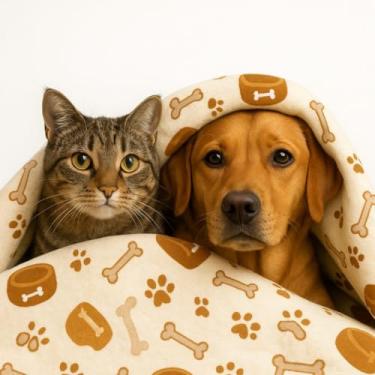 Imagem de Coberta Cobertor Manta Mantinha Edredom Pet Gato Cachorro Simples Basico Macio Confortavel Cama Microfibra